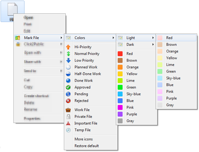 "Mark File" menu will appear for any file in your system after installing of FileMarker.NET